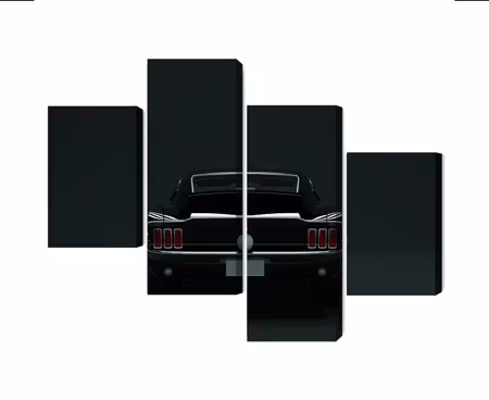 Canvastavla - Vintage black muscle car