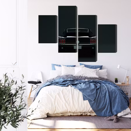 Canvastavla - Vintage black muscle car