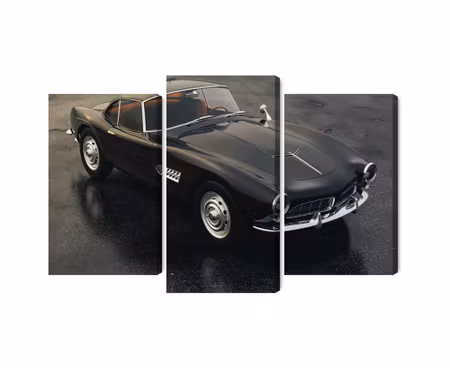 Canvastavla - Vintage black sports car