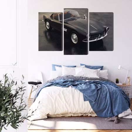 Canvastavla - Vintage black sports car