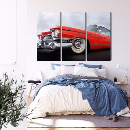 Canvastavla - A red car from the 1950s