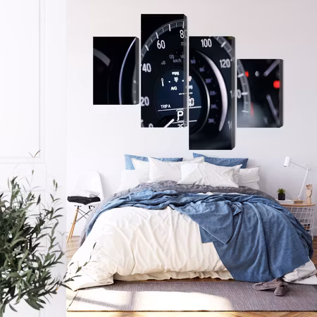 Canvastavla - Modern car speedometer