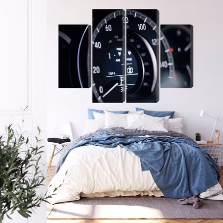 Canvastavla - Modern car speedometer