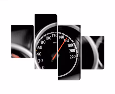 Canvastavla - Car speedometer
