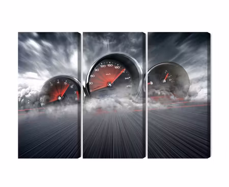 Canvastavla - High speed car counters