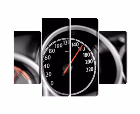Canvastavla - Car speedometer