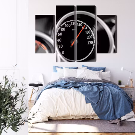 Canvastavla - Car speedometer