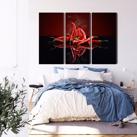 Canvastavla - Red chili peppers