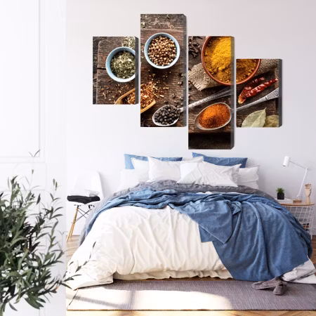 Canvastavla - Board with various spices