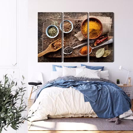 Canvastavla - Board with various spices