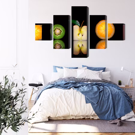 Canvastavla - Fruit halves
