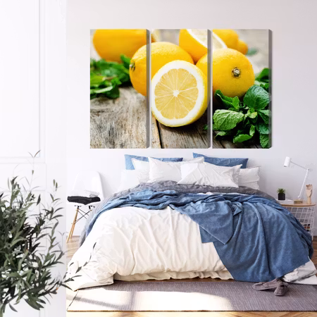 Canvastavla - Lemon with mint