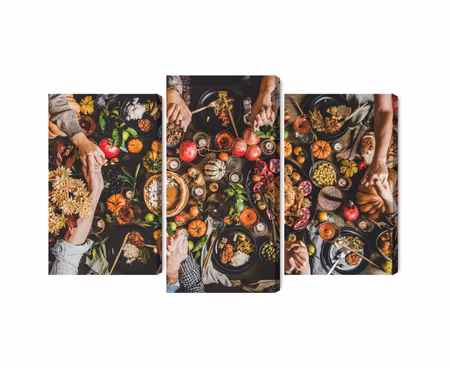 Canvastavla - The table was set abundantly