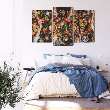 Canvastavla - The table was set abundantly