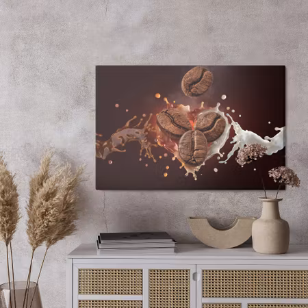 Canvastavla - Coffee with milk