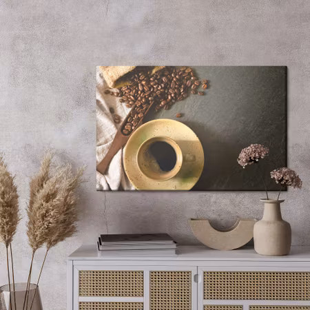 Canvastavla - Coffee with milk foam