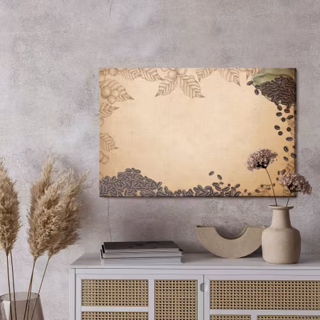 Canvastavla - Grains on a jute bag