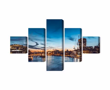 Canvastavla - River thames in great britain