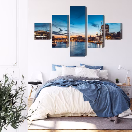 Canvastavla - River thames in great britain