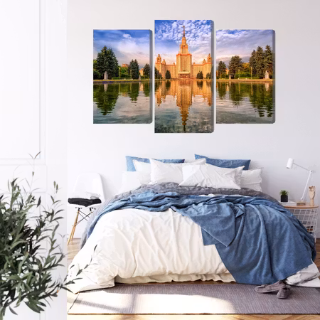 Canvastavla - View of the building of the moscow state