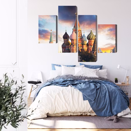 Canvastavla - Moscow view of the red square and the