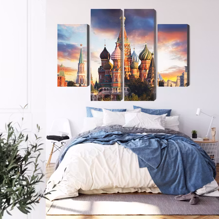 Canvastavla - Moscow view of the red square and the