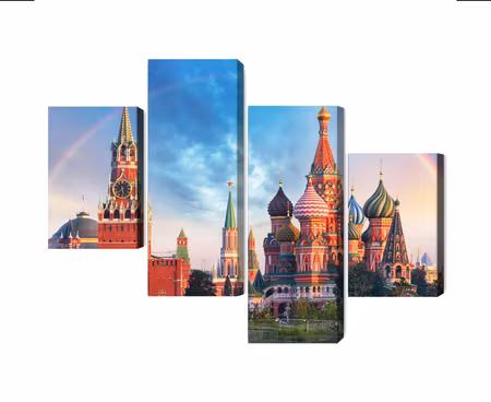 Canvastavla - Panorama of the red square with the