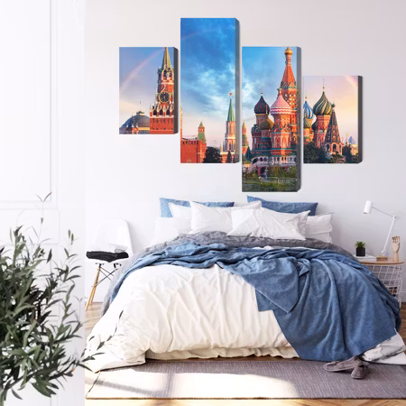 Canvastavla - Panorama of the red square with the