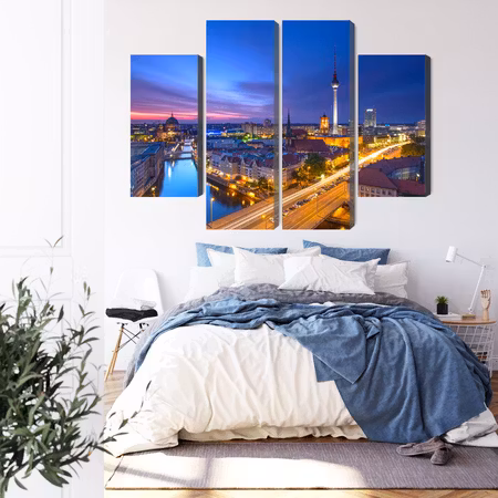 Canvastavla - Berlin panorama at sunset