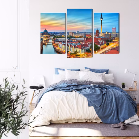 Canvastavla - Colorful sky and berlin panorama