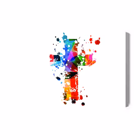Canvastavla - Colorful cross