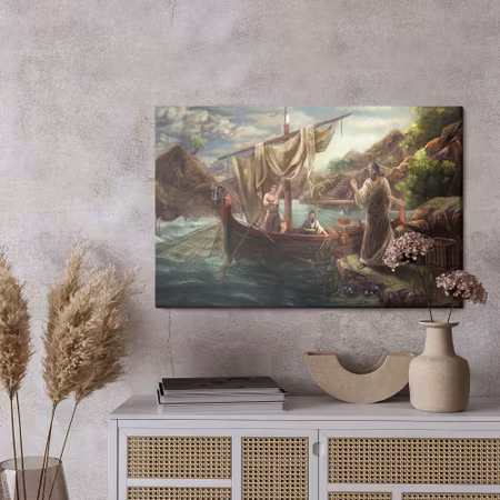 Canvastavla - Christ calling the apostles