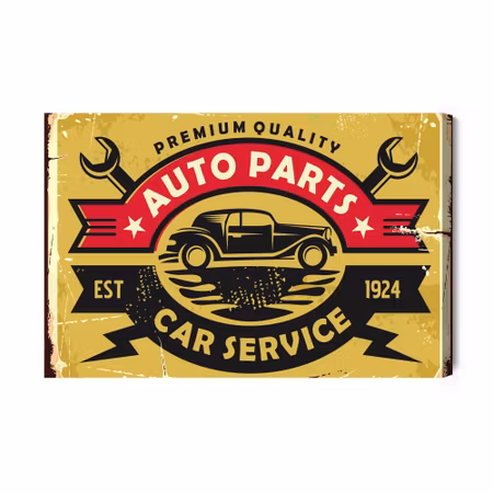 Canvastavla - Vintage car service