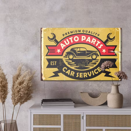 Canvastavla - Vintage car service