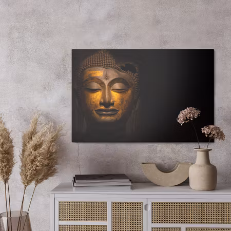 Canvastavla - The face of the buddha