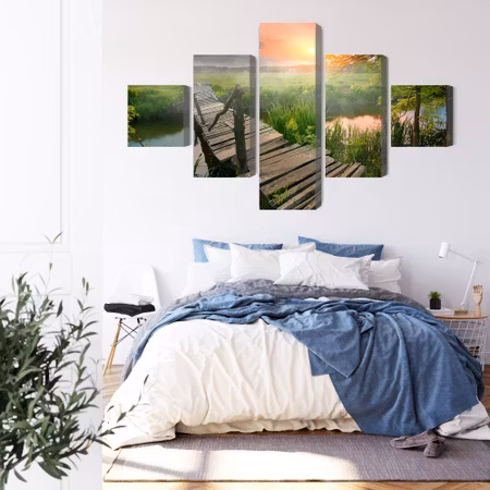 Canvastavla - Meadow at dawn