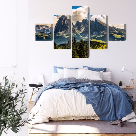 Canvastavla - View of the italian dolomites 3d