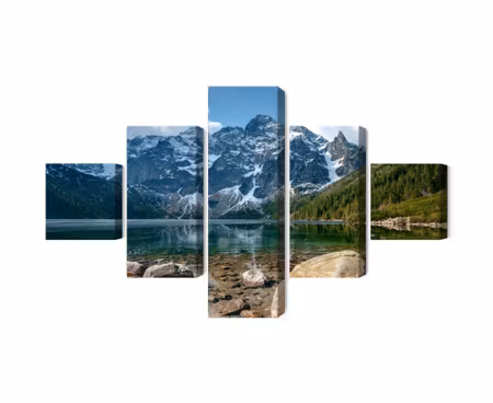 Canvastavla - Morskie oko in the tatras 3d