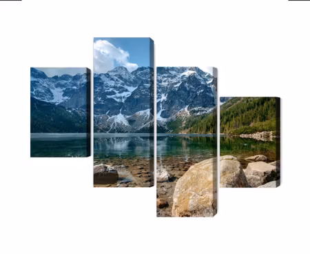 Canvastavla - Morskie oko in the tatras 3d