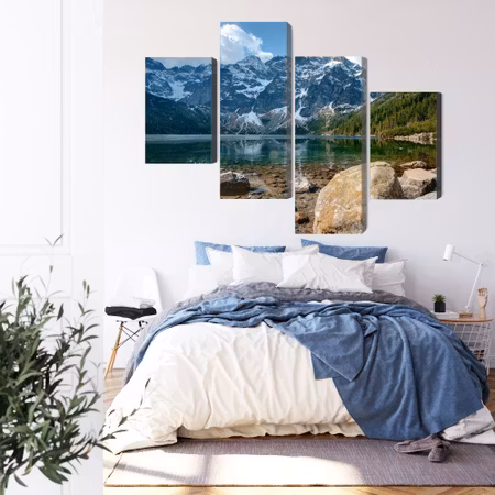 Canvastavla - Morskie oko in the tatras 3d