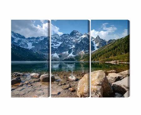 Canvastavla - Morskie oko in the tatras 3d