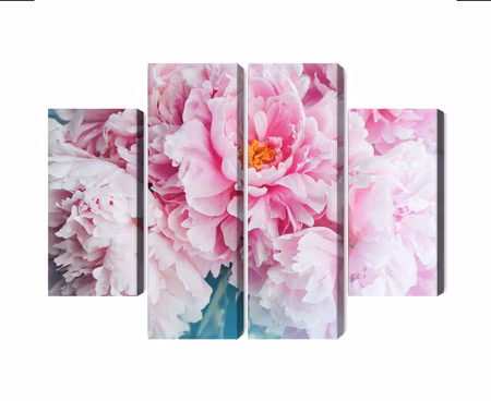 Canvastavla - 3d peony bouquet