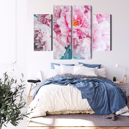 Canvastavla - 3d peony bouquet