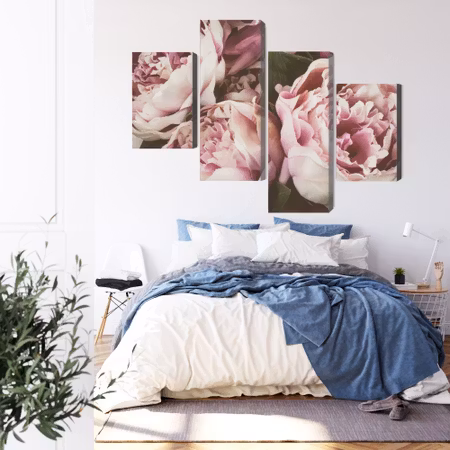 Canvastavla - Delicate vintage peony flowers