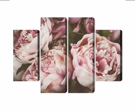 Canvastavla - Delicate vintage peony flowers
