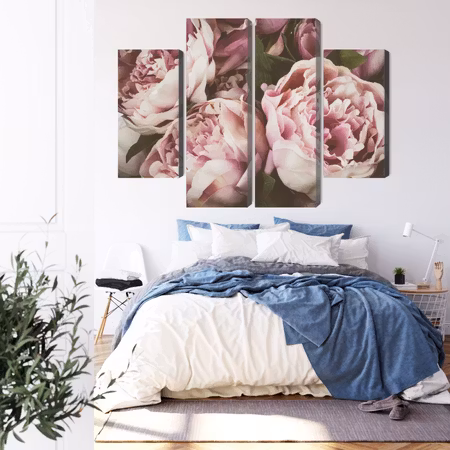 Canvastavla - Delicate vintage peony flowers