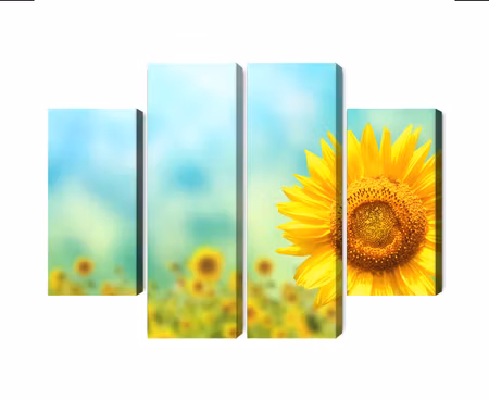 Canvastavla - Decorative 3d sunflower flowers