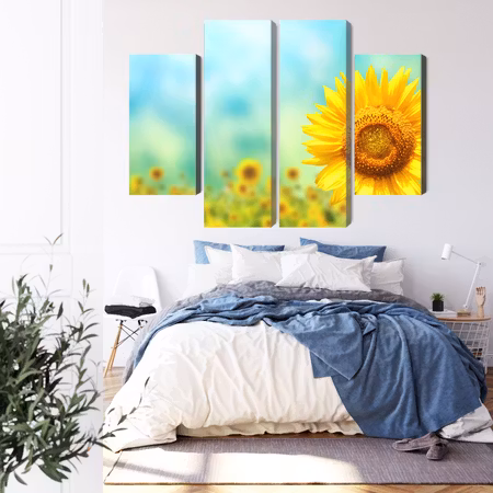 Canvastavla - Decorative 3d sunflower flowers