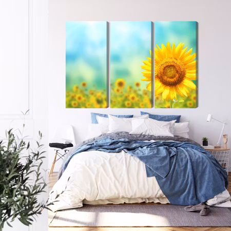 Canvastavla - Decorative 3d sunflower flowers