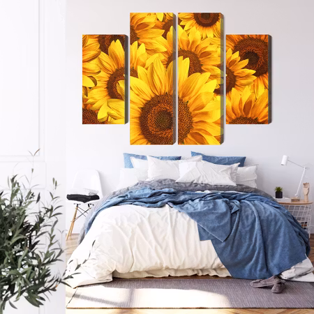 Canvastavla - 3d sunflower flowers
